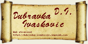 Dubravka Ivašković vizit kartica
